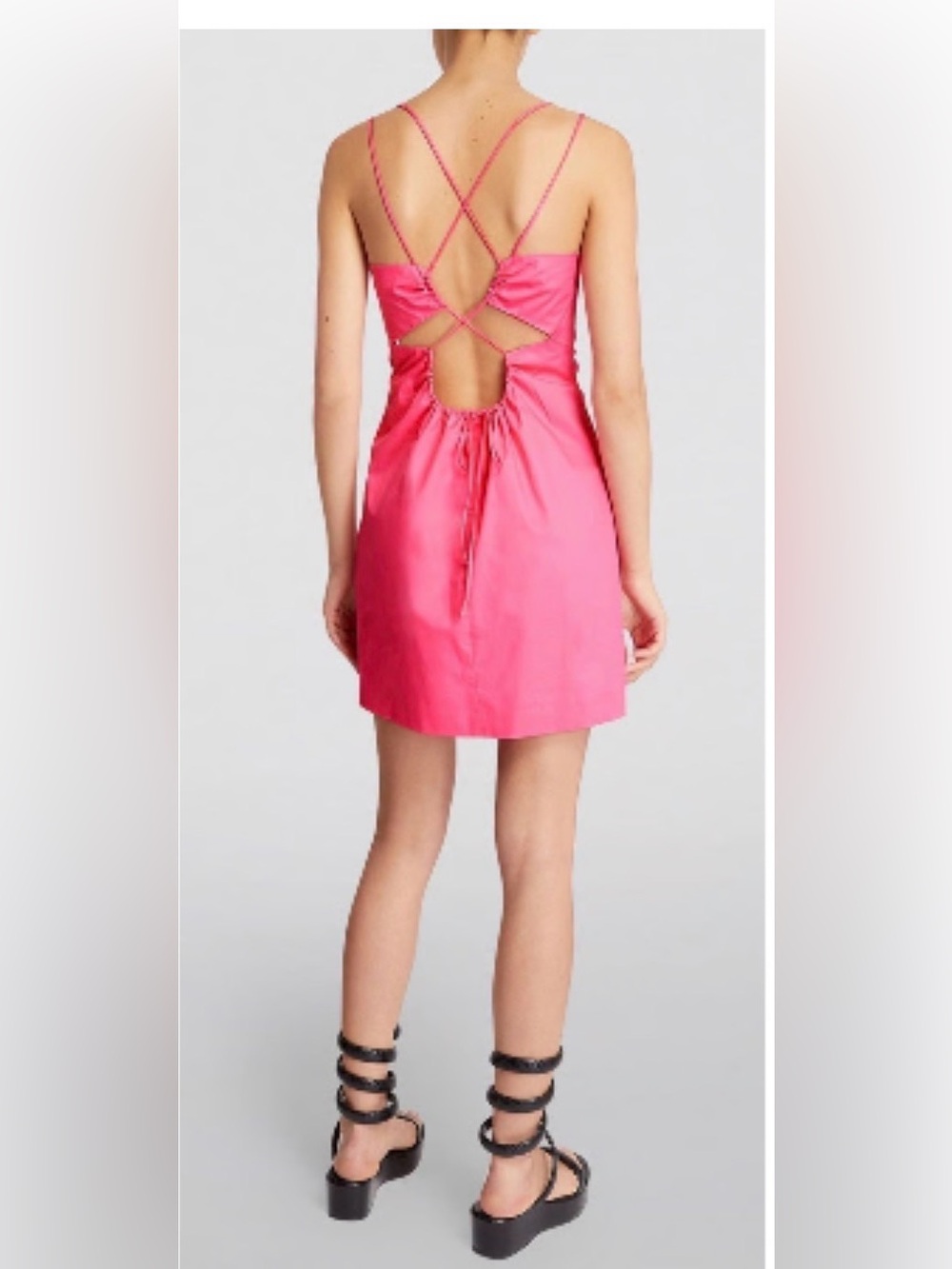 FRAME DENIM
TIE BACK MINI DRESS - HOT PINK Large NWT - Picture 3 of 12